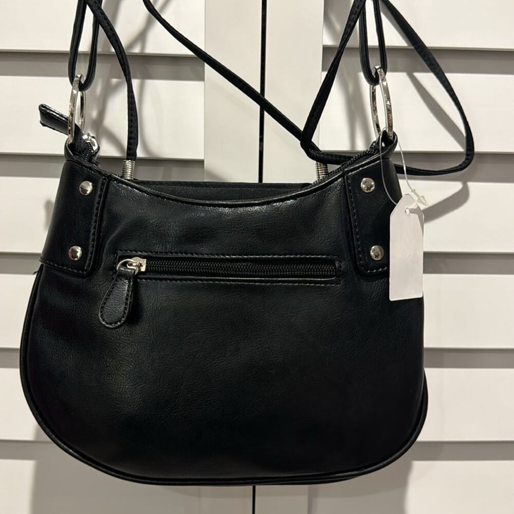 Non branded NWT Combo Shoulder and Crossbody Bag in black. - Picture 2 of 12